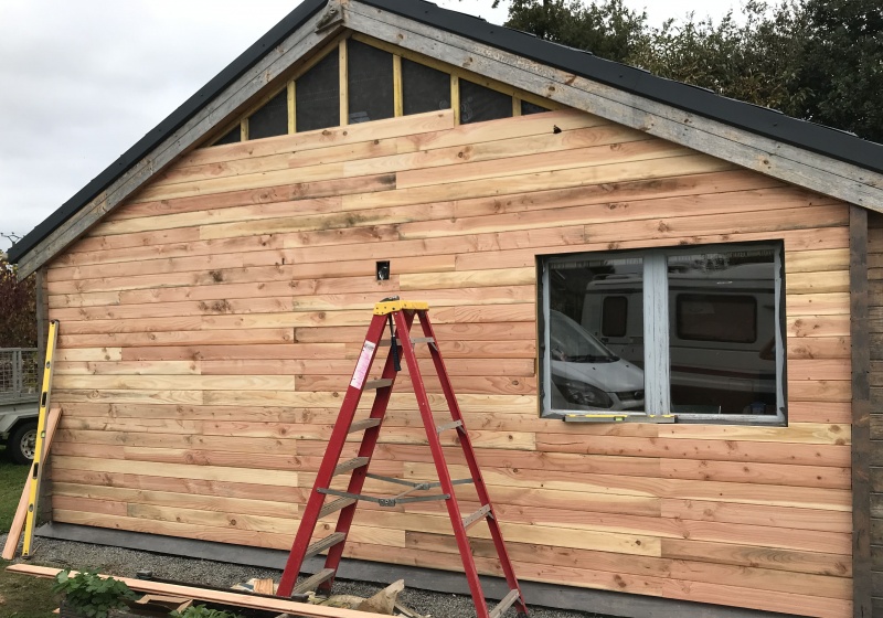 Creation of Exterior Timber Framed Storage Area